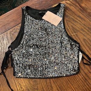 07 black sparkly top